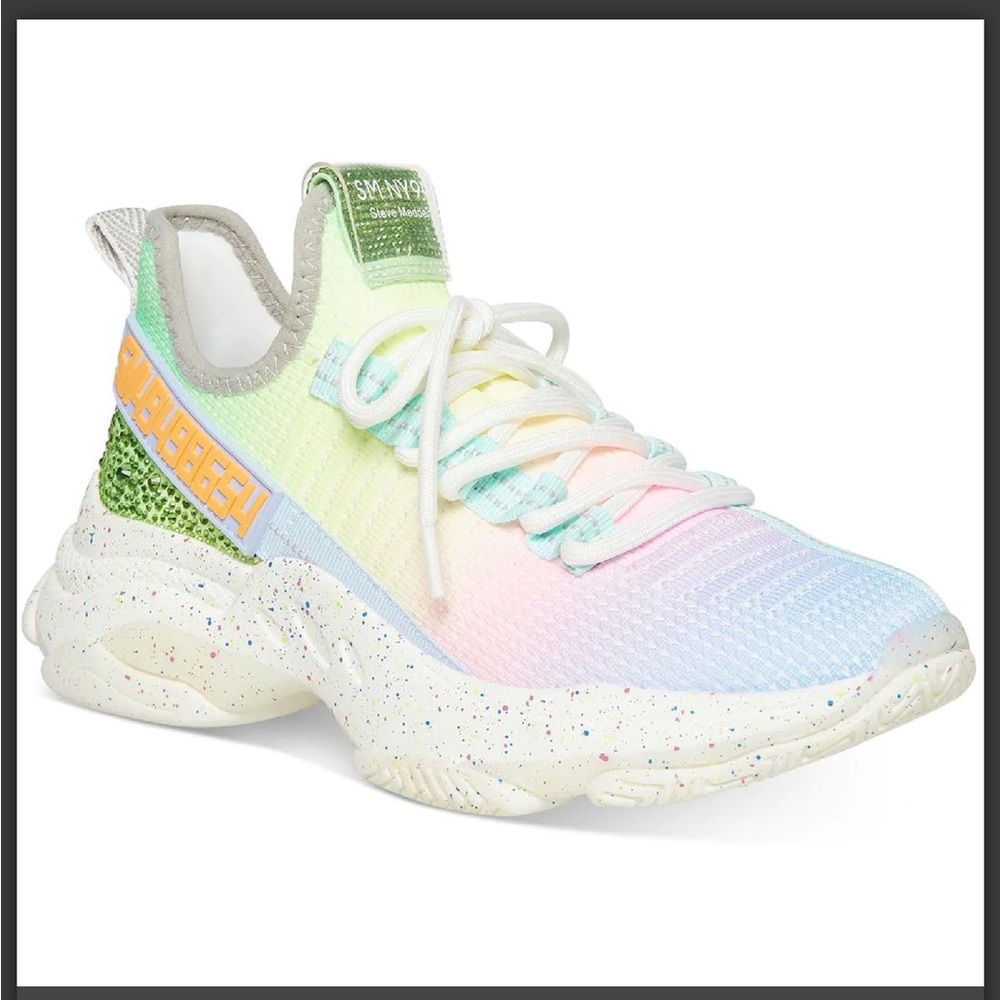 Maxima Rhinestone Embellished Chunky Lace-Up Sneakers - Picture 1 of 3